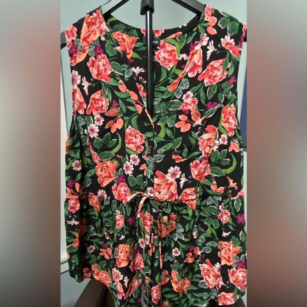 Torrid Emma Babydoll Floral Challis Top - Torrid Size 1 (14/16)